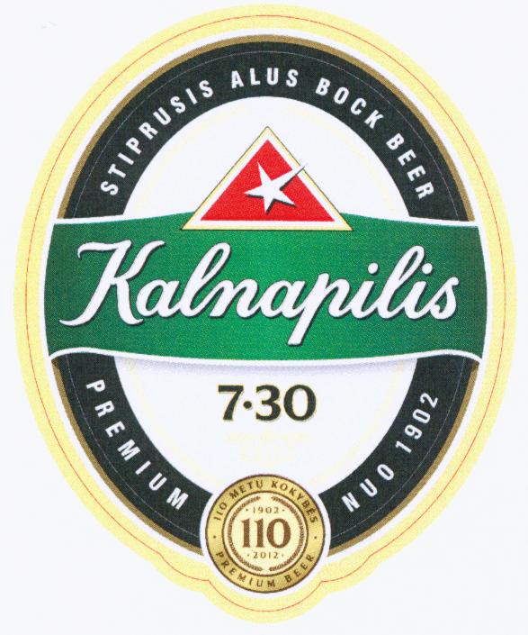 Prekės ženklas: Kalnapilis 7-30 STIPRUSIS ALUS BOCK BEER PREMIUM NUO 1902